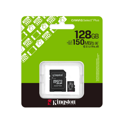 Kingston Canvas Select Plus microSDXC Memory Card – Class 10 A1