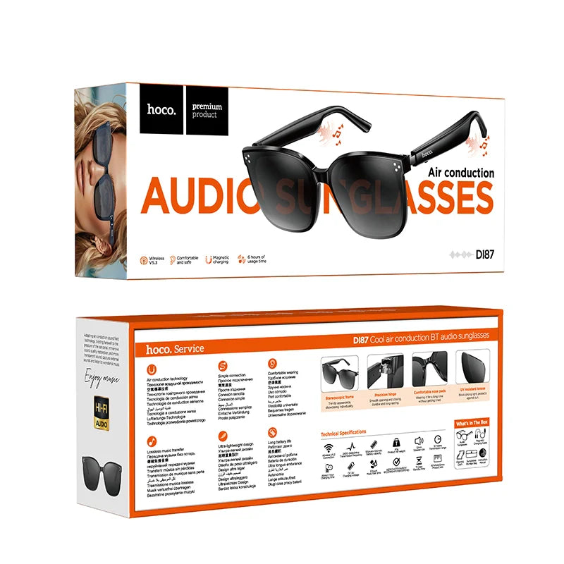 HOCO DI87 smart Bluetooth sunglasses with microphone