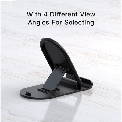 Yesido C141 folding desktop phone stand black - folded flat