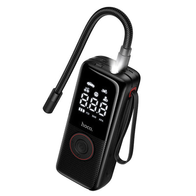 HOCO ZP18 portable smart air pump black with inflation hose