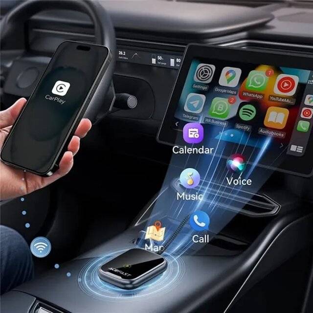 ACEFAST CarPlay dongle with Bluetooth and Wi-Fi support
