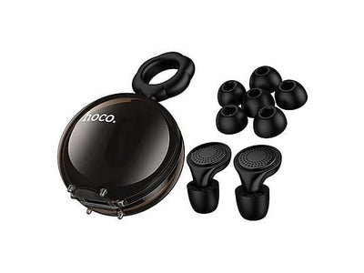 HOCO M201 wireless earplugs with ergonomic in-ear design.