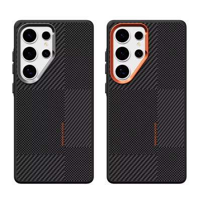 Nexera Samsung S25 Ultra & S26 Ultra Carbon Fiber Case with Metal Frame – Magnetic & Shockproof