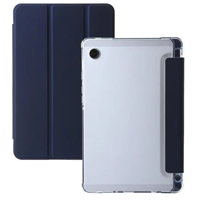 Galaxy Tab A11 flip case - PU leather cover and clear rubber back