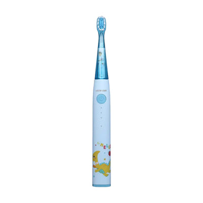 Green Lion kids electric toothbrush with colorful design and LED lights