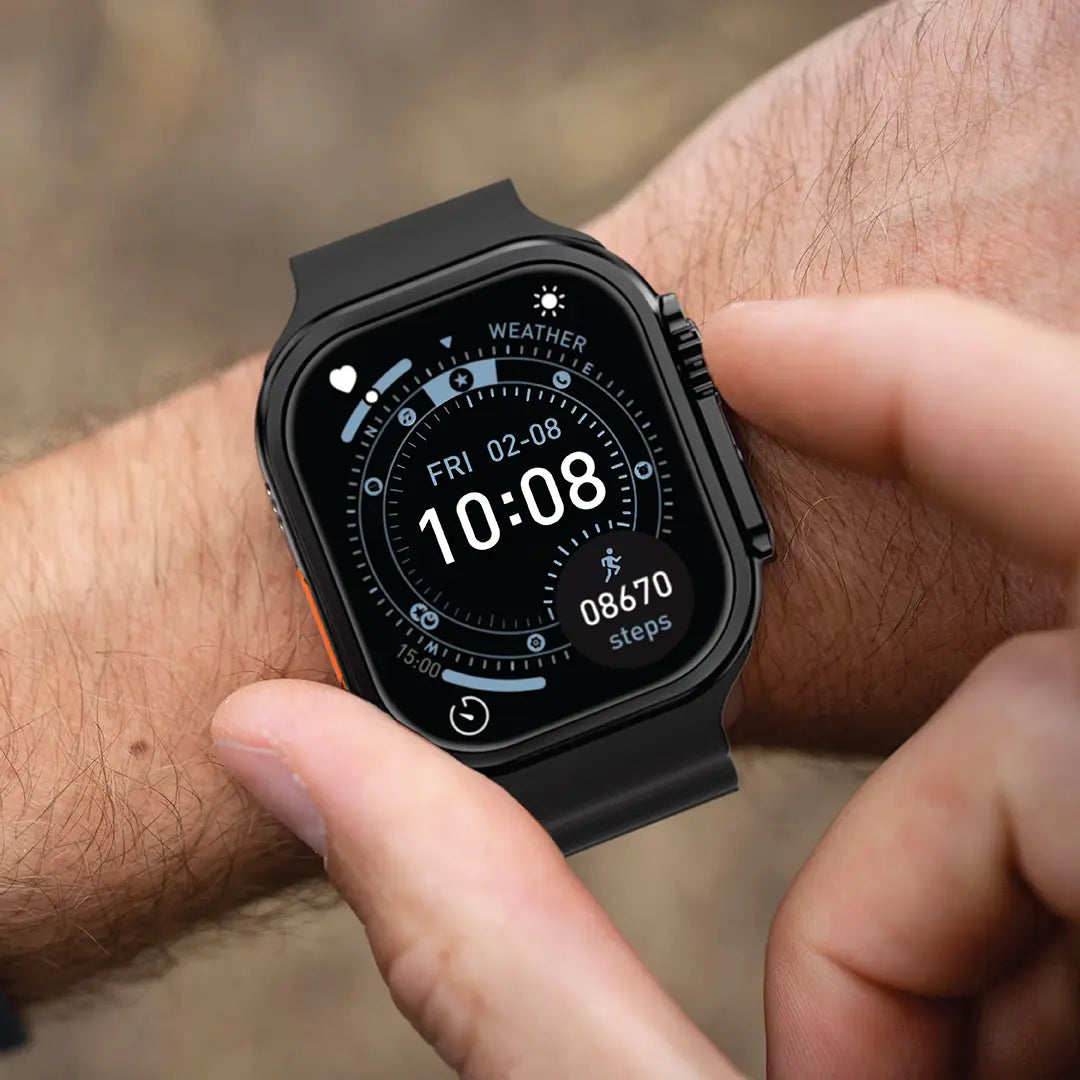 Premium 49mm Green Lion smart watch for fitness tracking