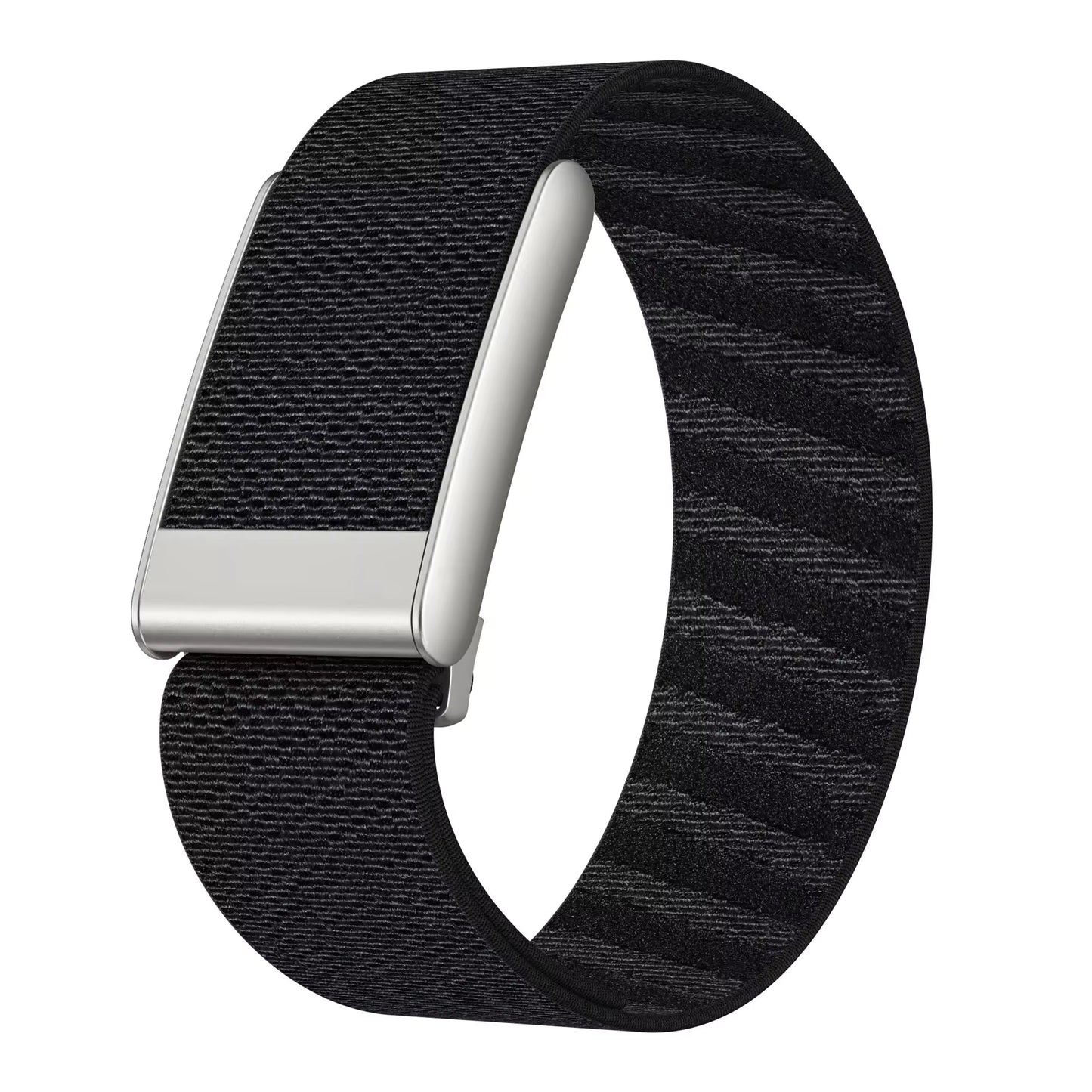 Whoop 5.0 Fabric Woven Band Silver Case
