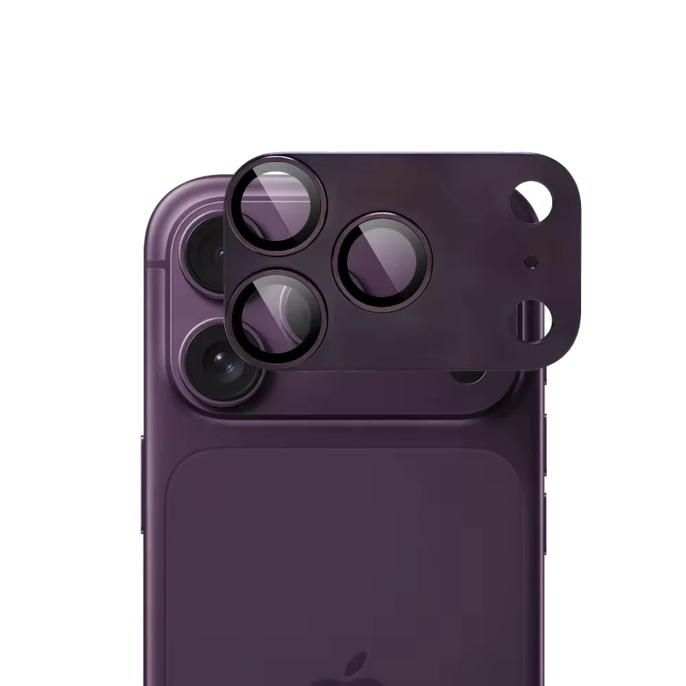 iPhone 18 full camera protector - raised edge and metal frame detail