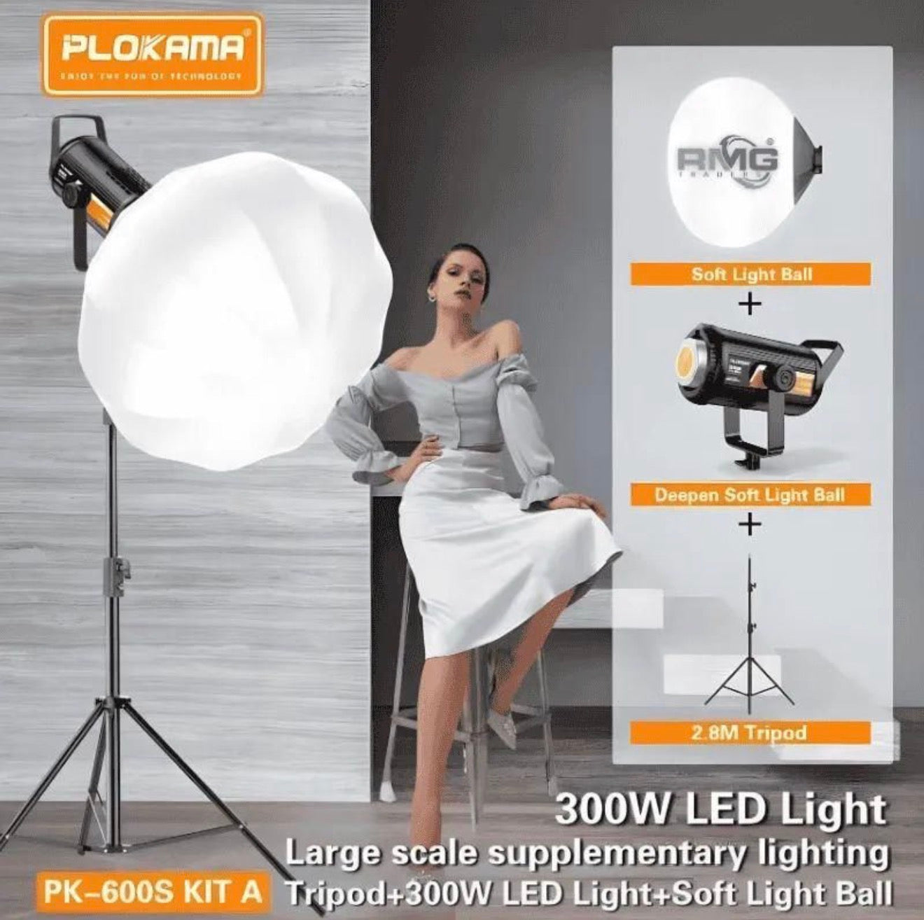 Bright LED lighting output from Plokama 600S kit