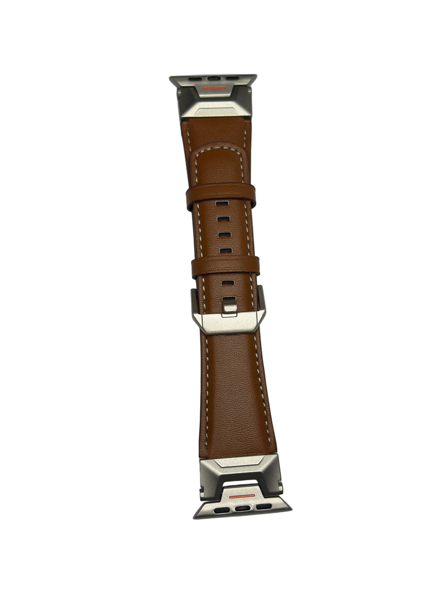 Genuine Leather Band for Apple Watch – Classic Strap with Metal Connectors