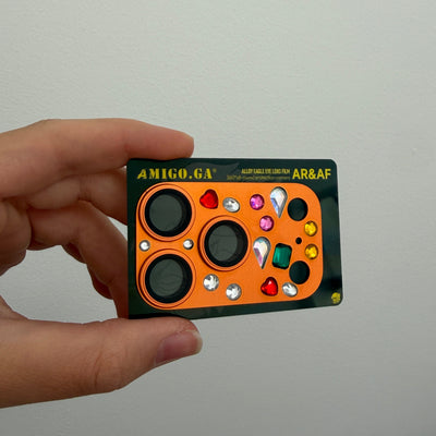 Decorative camera lens protector with rhinestones for iPhone 17 series