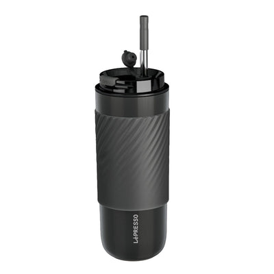 LePresso Thermal Tumbler with Infusion Filter shown in a sleek insulated design for hot and cold drinks