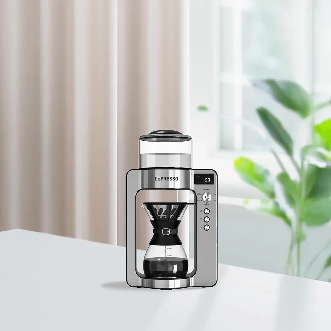 Customized brewing settings panel on coffee machine