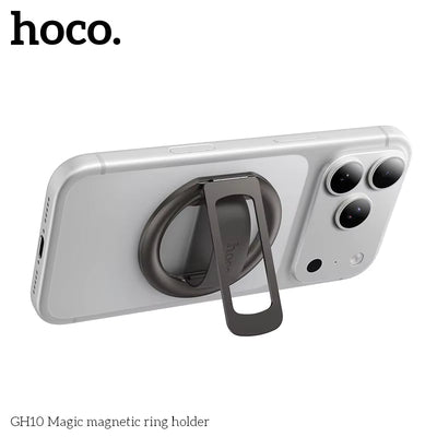 Hoco GH10 Magic Magnetic Ring Holder on Phone