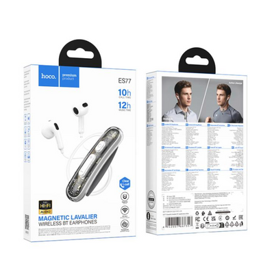 HOCO ES77 magnetic lavalier wireless earphones Bluetooth neckband