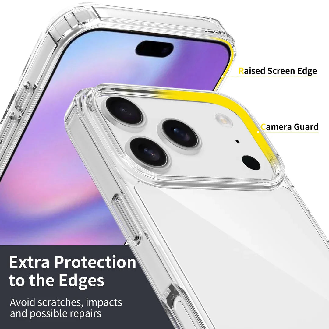 X-Level Space iPhone 17 Series Anti-Yellowing TPU Clear Case | Soft Edges | Camera Button Protection