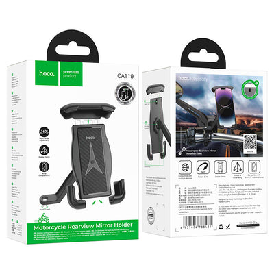 HOCO CA119 Motorcycle Phone Holder for Rearview Mirror