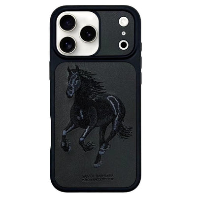 Santa Barbara Polo Boris Series Leather Case - Black