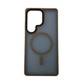 Brown MagSafe Matte Case for Samsung Galaxy S25 Ultra – Magnetic Cover