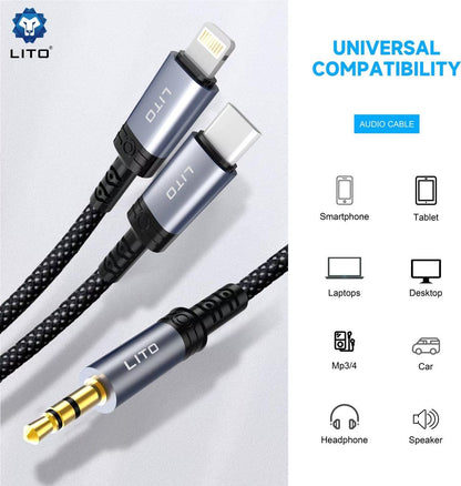 LITO LA01T Type-C to 3.5mm AUX Audio Cable