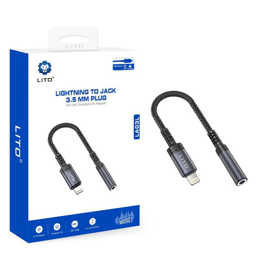 LITO LA03L Lightning to 3.5mm Jack Audio Adapter | iPhone Headphone Converter