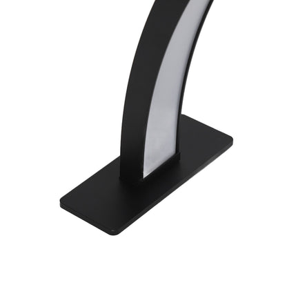 Black Half Moon Light Lamp with adjustable arc lighting for beauty and lash technicians
