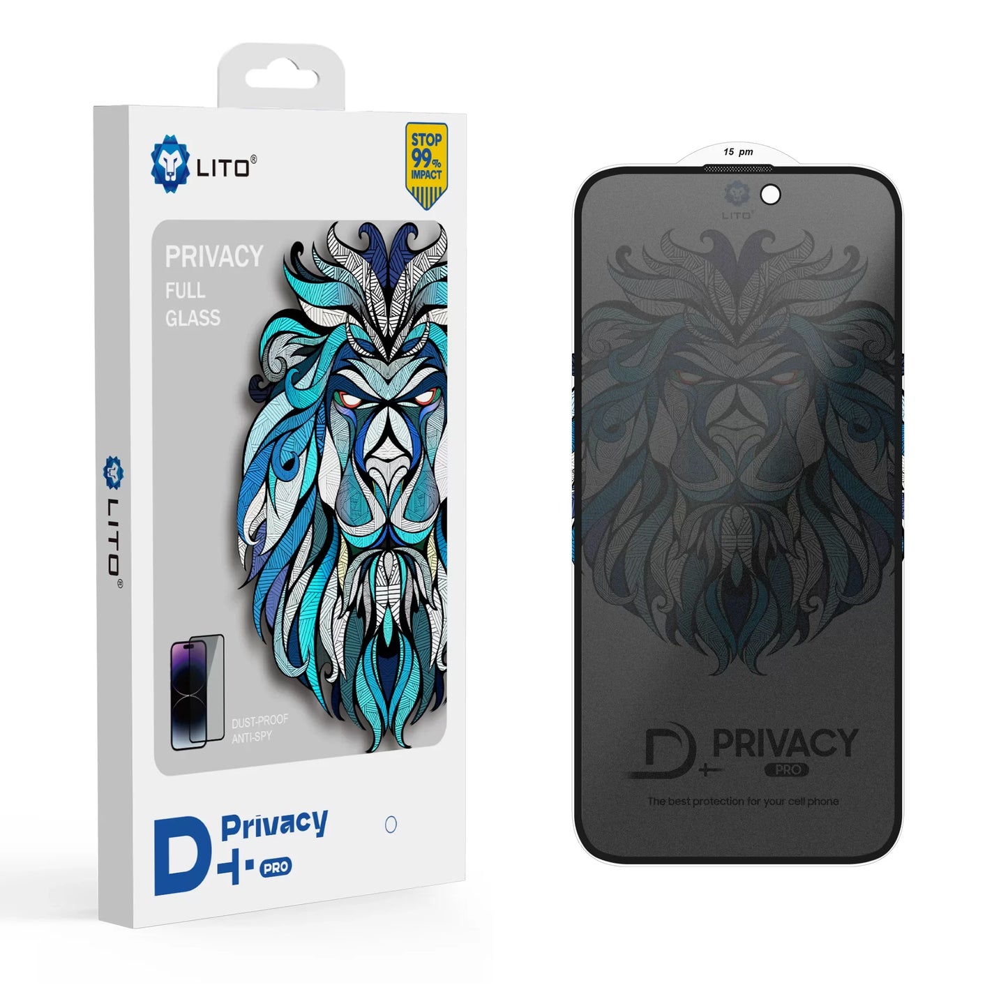 LITO D+ Pro Matte Privacy Full Tempered Glass – Anti-Spy Screen Protector