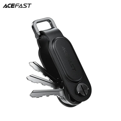 Acefast S4 keychain tracker with PU leather and metal clip
