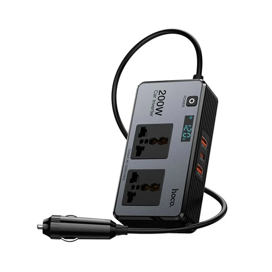 HOCO Z66 car AC inverter with PD66W fast charging
