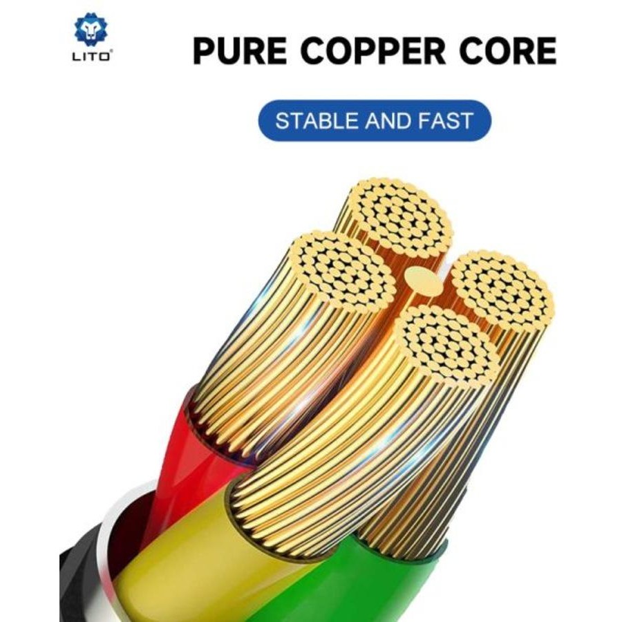 LITO LD13 USB-C to Lightning Angle Design Fast Charging Cable – 1m