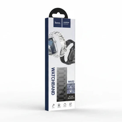 HOCO WA32 smartwatch strap with butterfly clasp mechanism.
