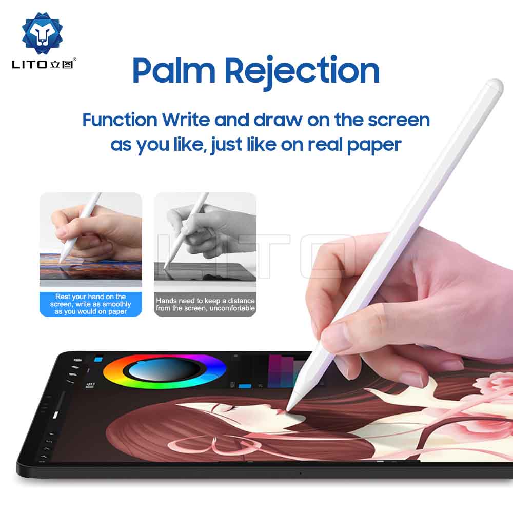 LITO K1 Metallic Stylus Pen | Palm Rejection | Wireless Charging | iPad Compatible
