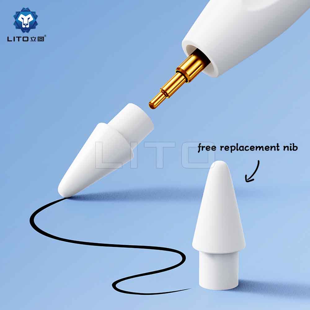 LITO K1 Metallic Stylus Pen | Palm Rejection | Wireless Charging | iPad Compatible