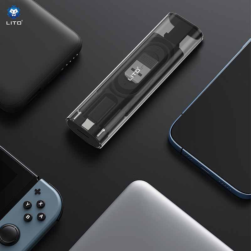 LITO Multi-Function Data Cable Storage Box with Retrieve Card Pin