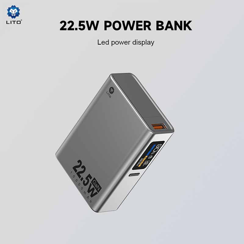 LITO LP05 22.5W GaN 10000mAh Fast Charging Power Bank