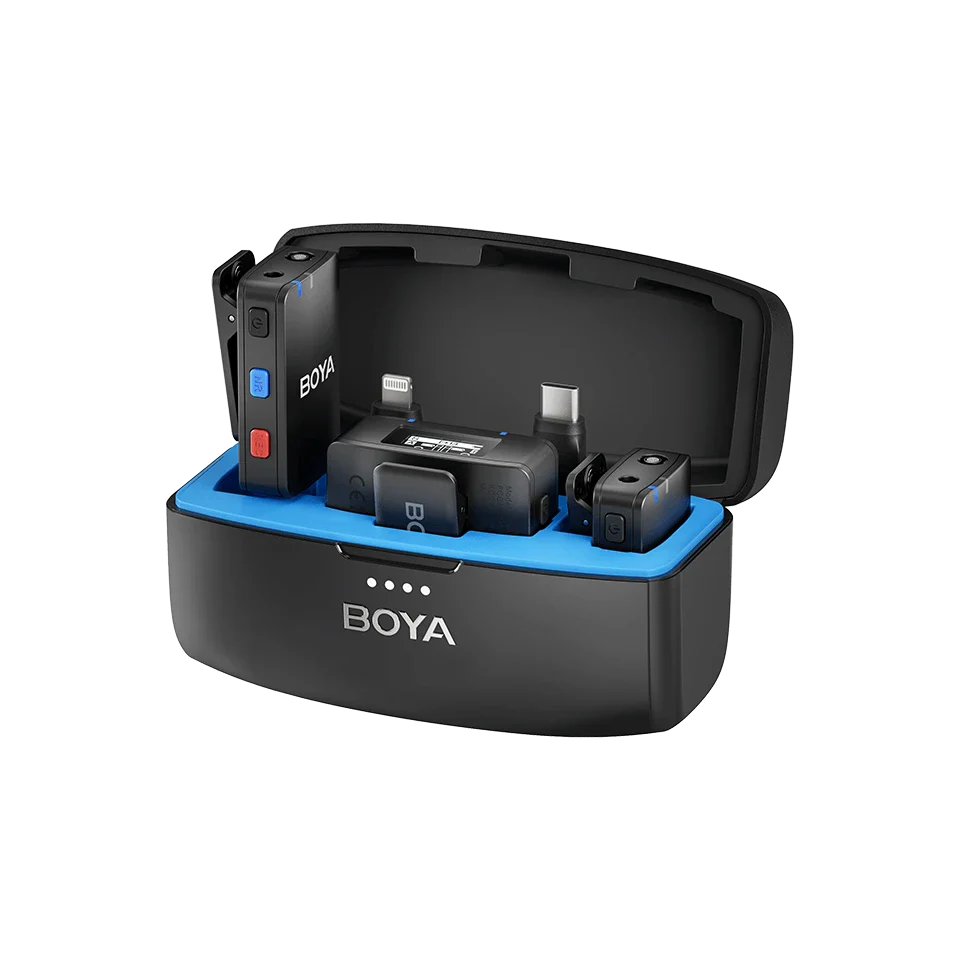 BOYA 3-in-1 Wireless Microphone | Onboard Recording | 300m Range | Noise Cancellation