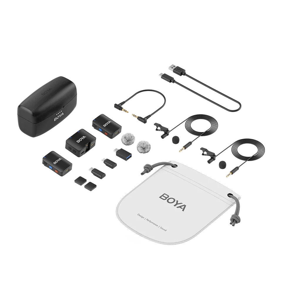 BOYA 3-in-1 Wireless Microphone | Onboard Recording | 300m Range | Noise Cancellation