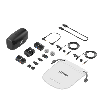 BOYA 3-in-1 Wireless Microphone | Onboard Recording | 300m Range | Noise Cancellation