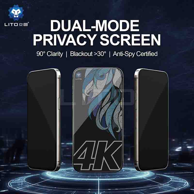 LITO D+ MAX 4K PRIVACY Tempered Glass Screen Protector