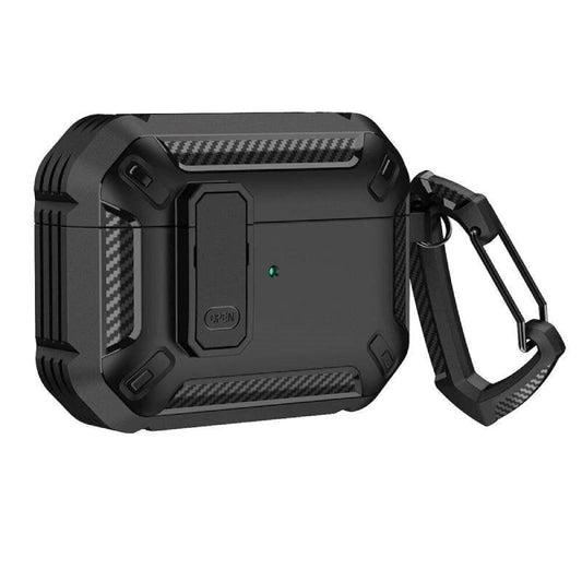 Shockproof AirPods 4 protective case with keychain
