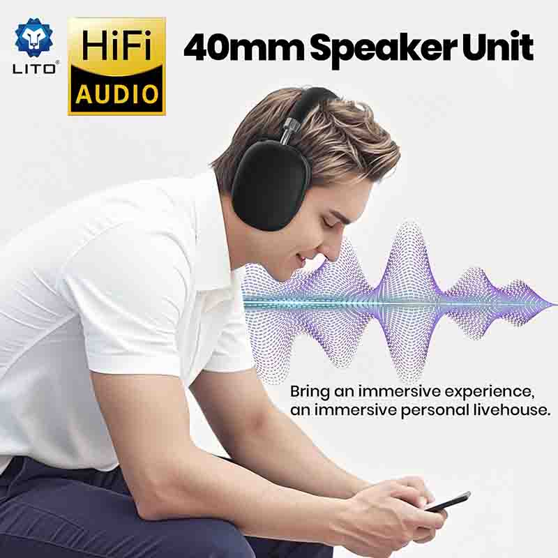 LITO LE05 wireless headphones side profile design
