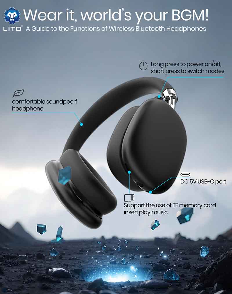 Bluetooth connection on LITO LE05 headphones
