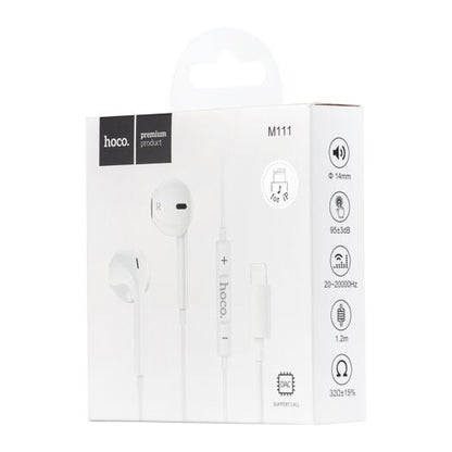 Wired Lightning headset with microphone by HOCO
