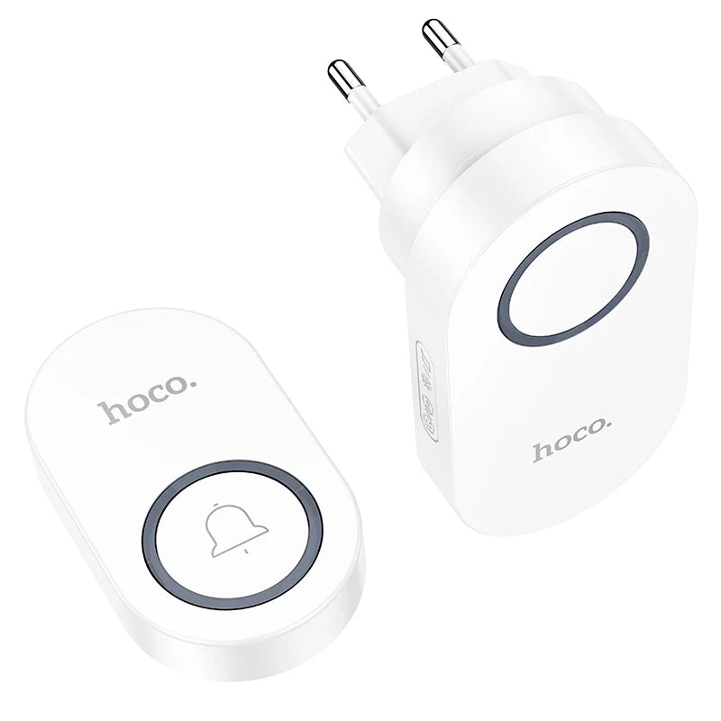 HOCO HI25 Wireless Doorbell – 60 Chimes | 150m Range | Smart Door Chime