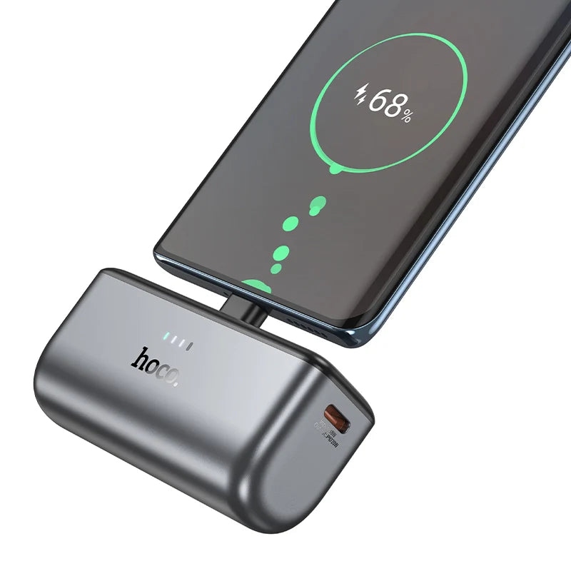 HOCO Q31 compact pocket power bank size comparison