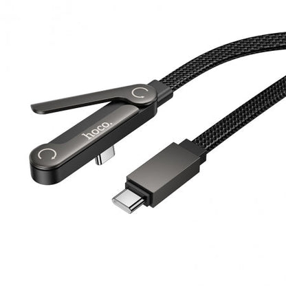 Hoco U150 60W USB C to USB C cable folded as phone stand
