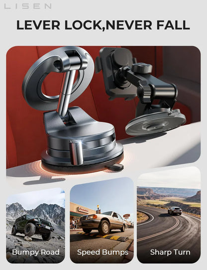 Magnetic Dashboard Phone Holder with 360° Rotation LISEN