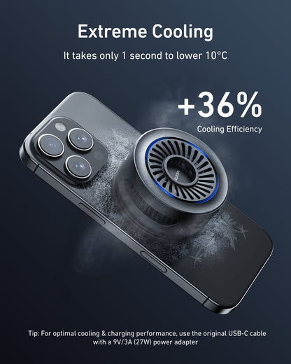 TELESIN Magnetic Phone Cooler wireless charging