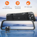 HOCO DI36 Dual Dash Cam – Front & Rear, 9.66" Touch Screen