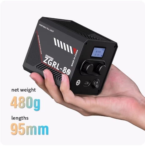 60W COB Video Light – Bi-Color Handheld Fill Light with Battery
